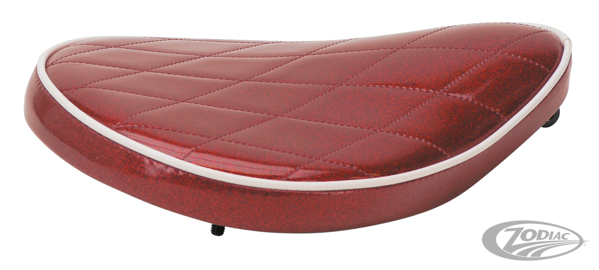 Solo seat small uni mount Red metalflake For Harley-Davidson
