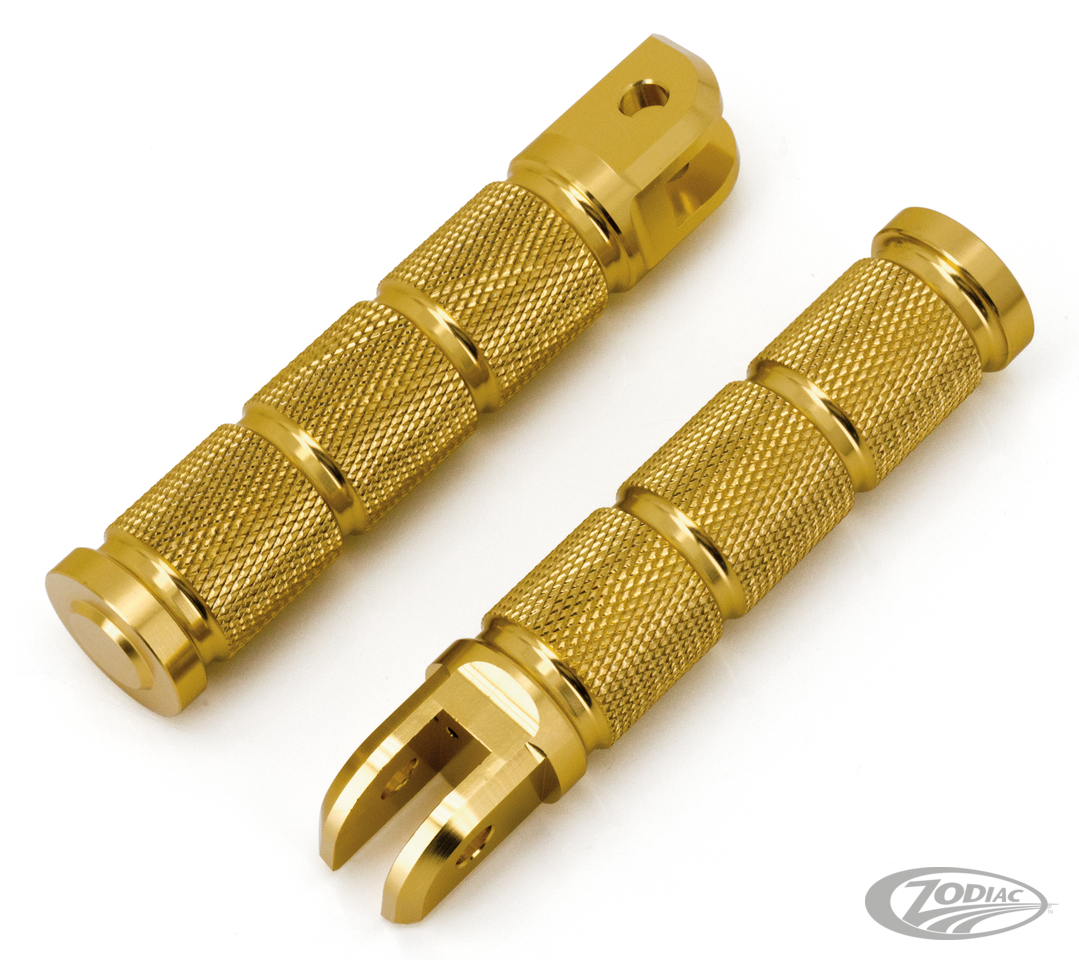 GZP Brnz knurled rider footpegs ST18-up For Harley-Davidson