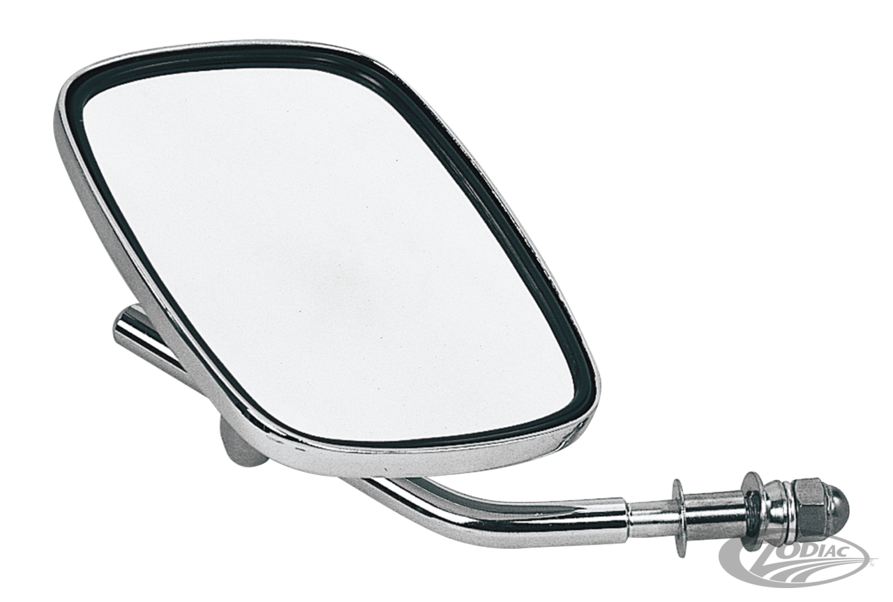 GZP Chrome short stem mirror FX/FL, e For Harley-Davidson