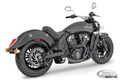 US OUTLAW LOW 2-1 COMBO BLK SCOUT14-UP For Harley-Davidson