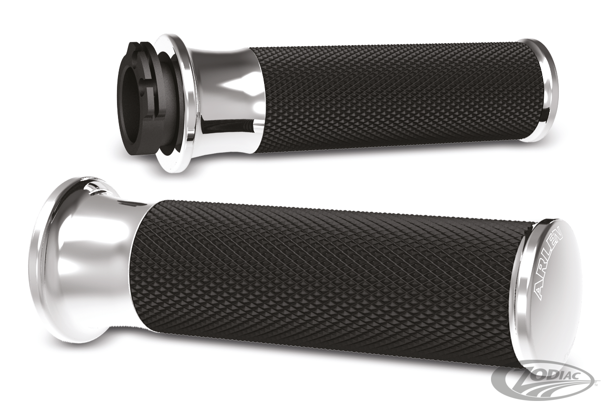 SMOOTHIE  GRIPS, H-D, CBL LONG, CHR For Harley-Davidson