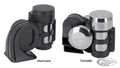 Blk Hurricane horn w/internal compressor For Harley-Davidson