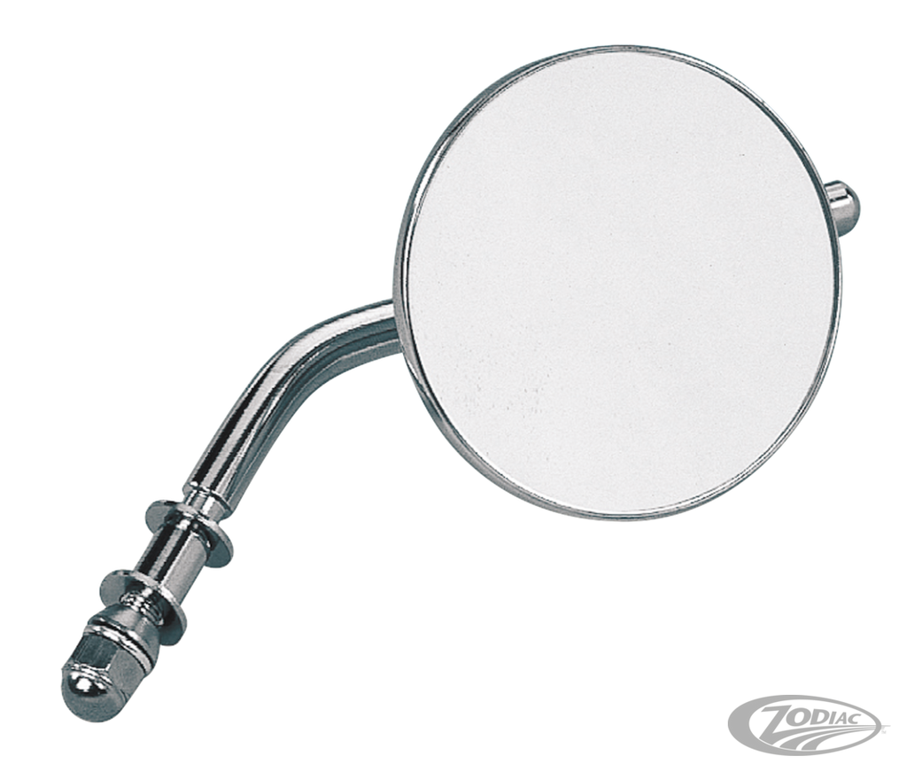 GZP Mirror round 3" with stem For Harley-Davidson