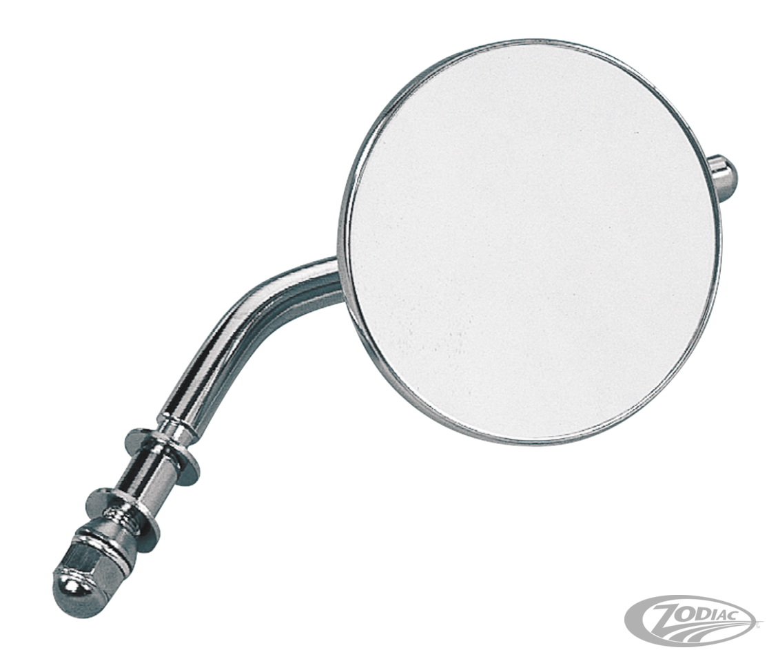 GZP Mirror round 3" with stem For Harley-Davidson
