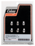 6-pck Colony Grease Fitting, white plate For Harley-Davidson