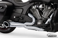 TURNOUT 2-1 W/SLSH CH/SCLPTD BK CHLNGR20 For Harley-Davidson