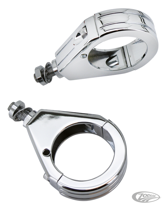 GZP Chrome alu 41mm clamp kit ball mille For Harley-Davidson