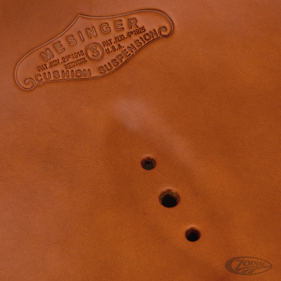 Mesinger seat No 3 tan leather 1925-31 For Harley-Davidson