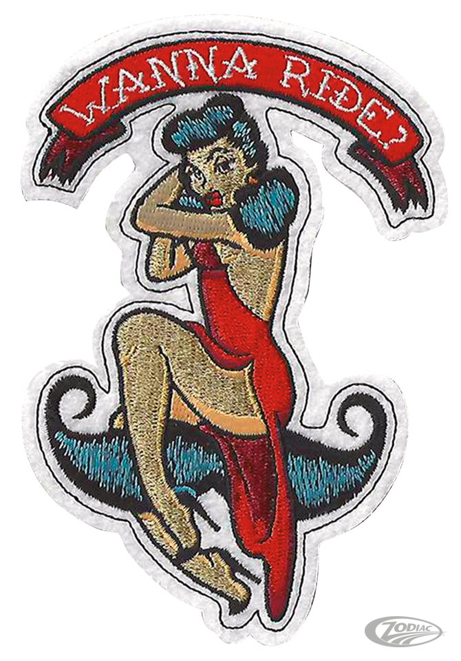 MUSTACHE RIDE VINTAGE SERIES PATCH 4IN X For Harley-Davidson