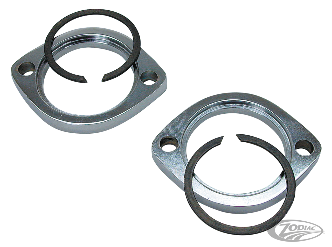 GZP Exhaust flanges with C-clips 84-up For Harley-Davidson