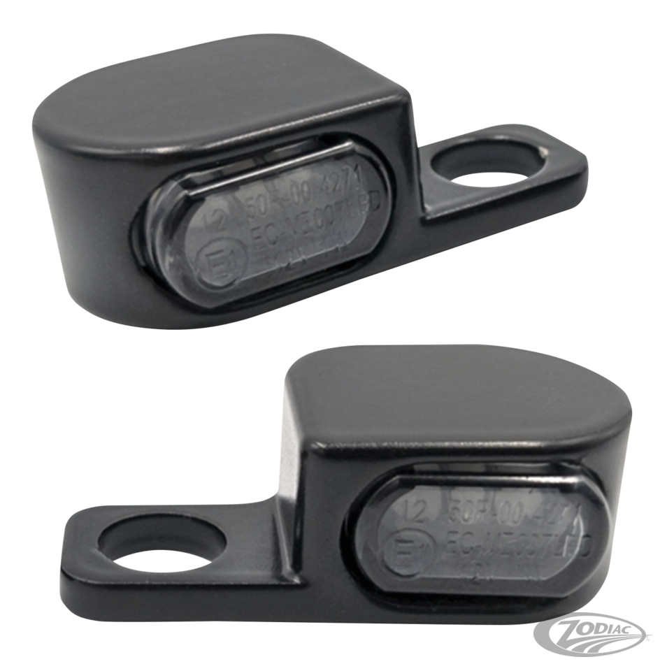 BLK Imperceptible front LED turn signals For Harley-Davidson