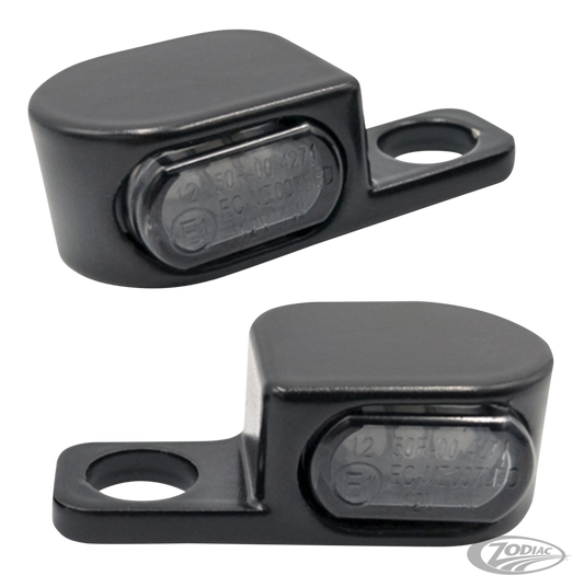 BLK Imperceptible front LED turn signals For Harley-Davidson