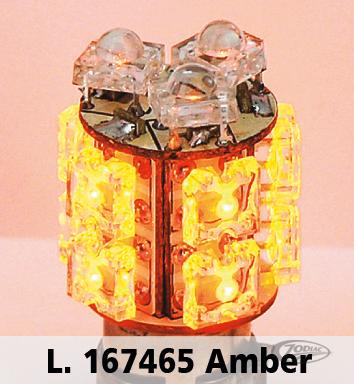 GZP 360 DEGREE 13 X LED BULB AMBER BAY15 For Harley-Davidson