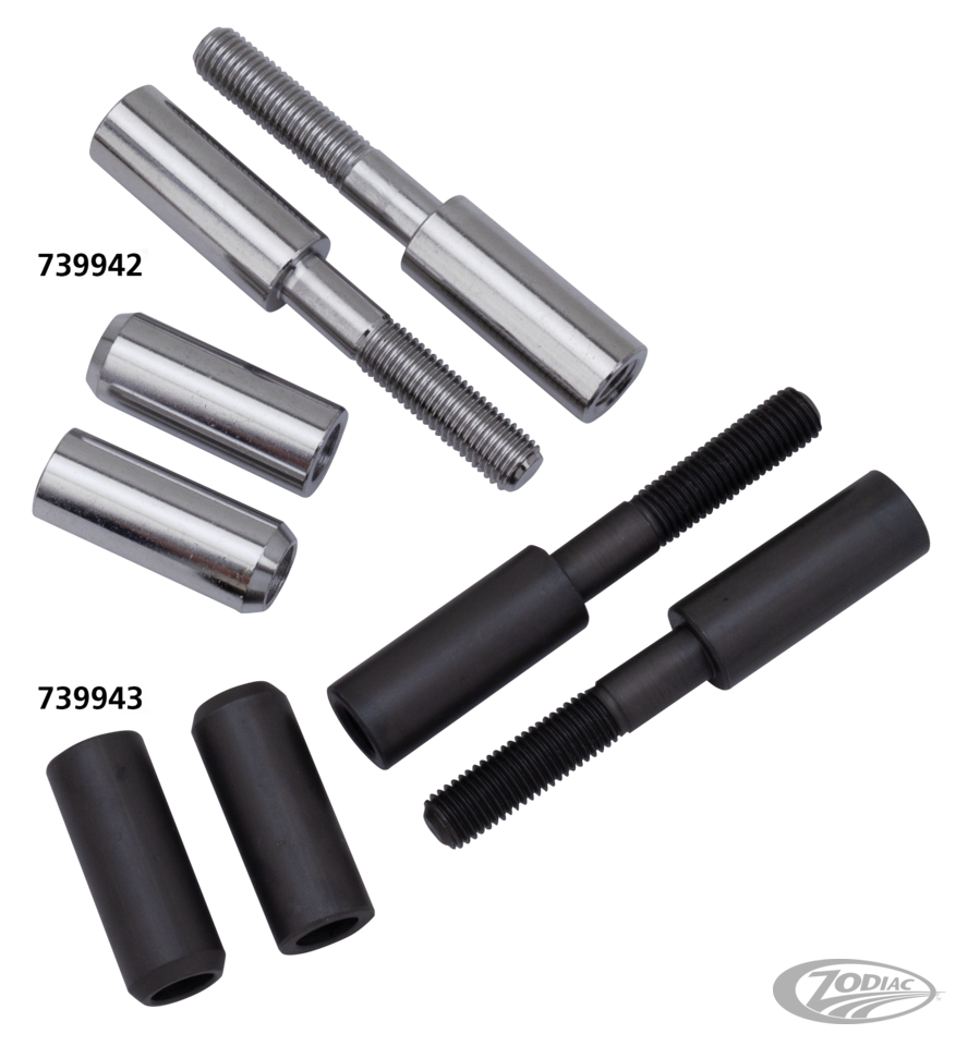 Black mirror extension kit #91907-87 For Harley-Davidson