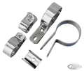 Exhaust clamps Blk Knuckle 1941-47 5Pce For Harley-Davidson