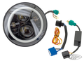 7" LED HALO Headlight unit For Harley-Davidson