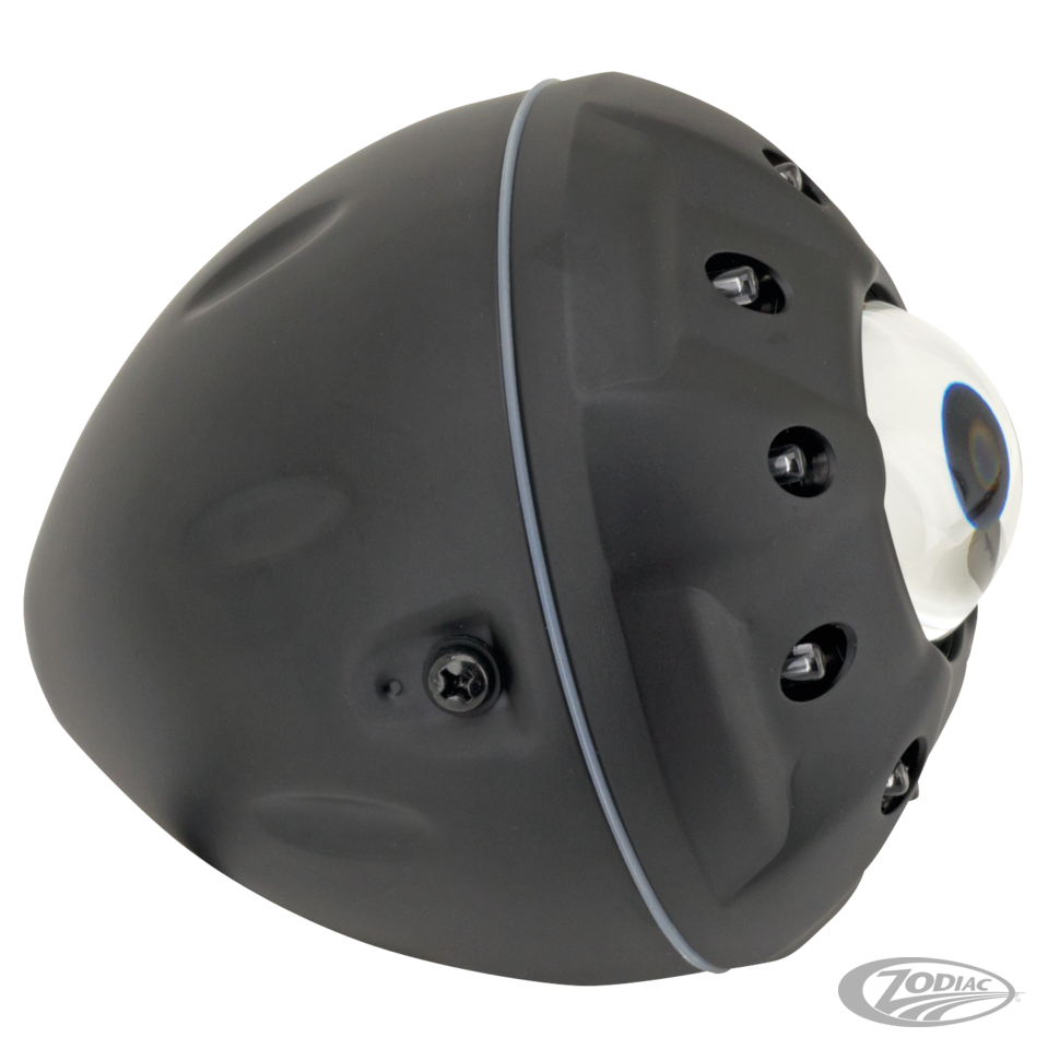 GZP Cobalt black 5.75" LED/H1 headlight For Harley-Davidson