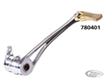 DMND BRKE ARM POLISH+BRSS PEG FLH/T14-UP For Harley-Davidson