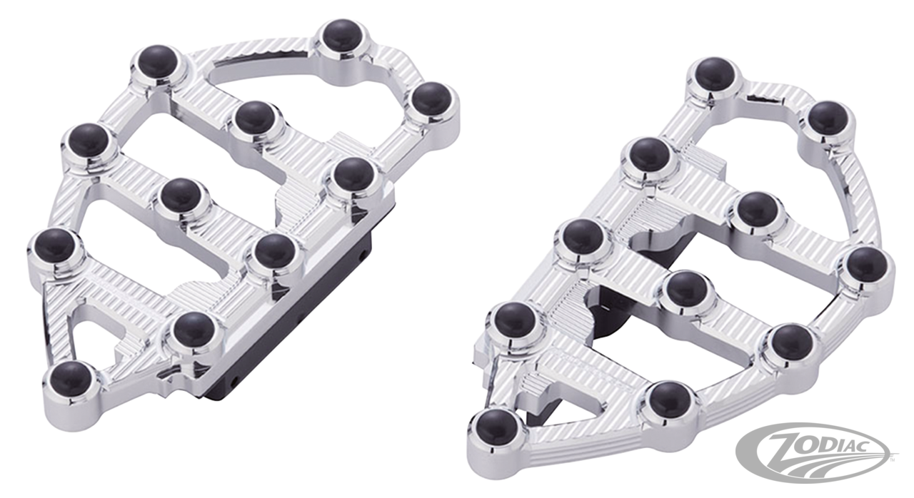 Ness MX Passenger Floorboards - Black For Harley-Davidson