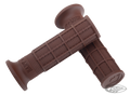 Hart Luck full waffle grips Brown For Harley-Davidson