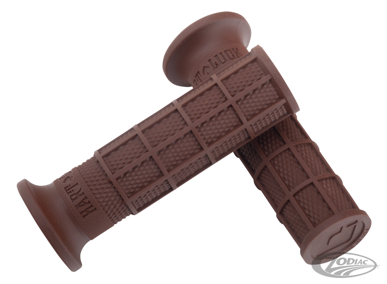 Hart Luck full waffle grips Brown For Harley-Davidson