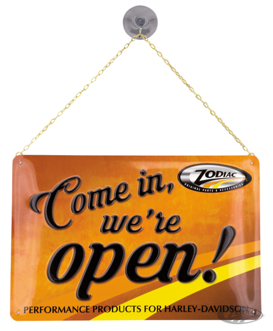 Zodiac metal opening hours double sign For Harley-Davidson