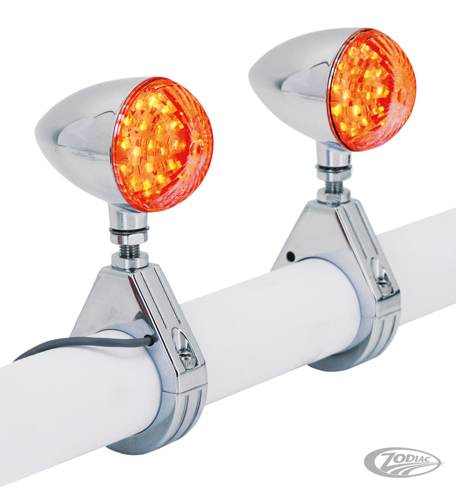 GZP Hi-point LED turnsignals 39mm forks For Harley-Davidson