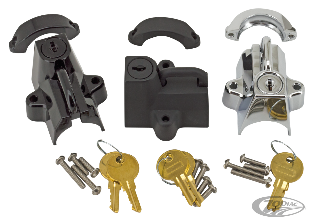 GZP Chrome Helmet lock and key kit For Harley-Davidson