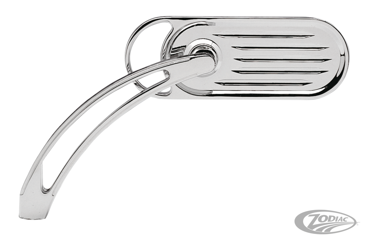 ALT. SLING-SHOT MIRROR, GROOVED For Harley-Davidson