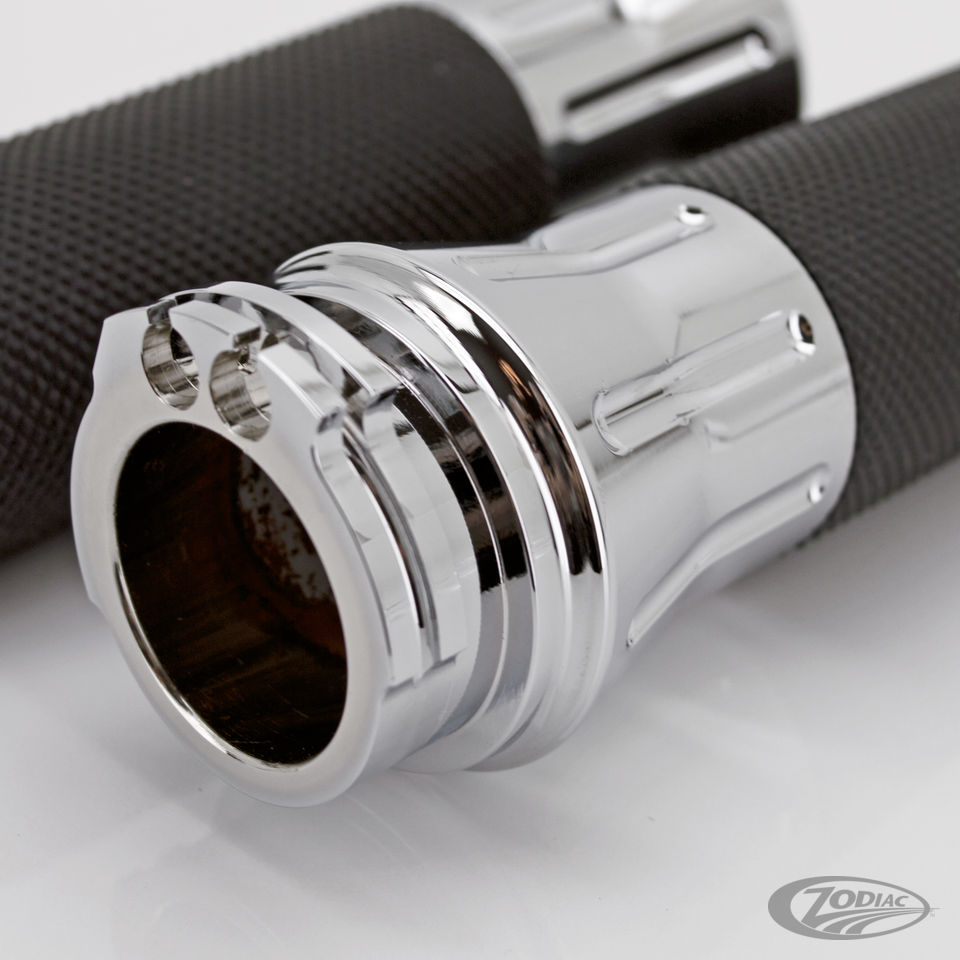 GZP Chrome Cobra grip set For Harley-Davidson
