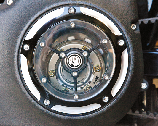 RSD DERBY COVER CLARITY 5 hole ContrCut For Harley-Davidson