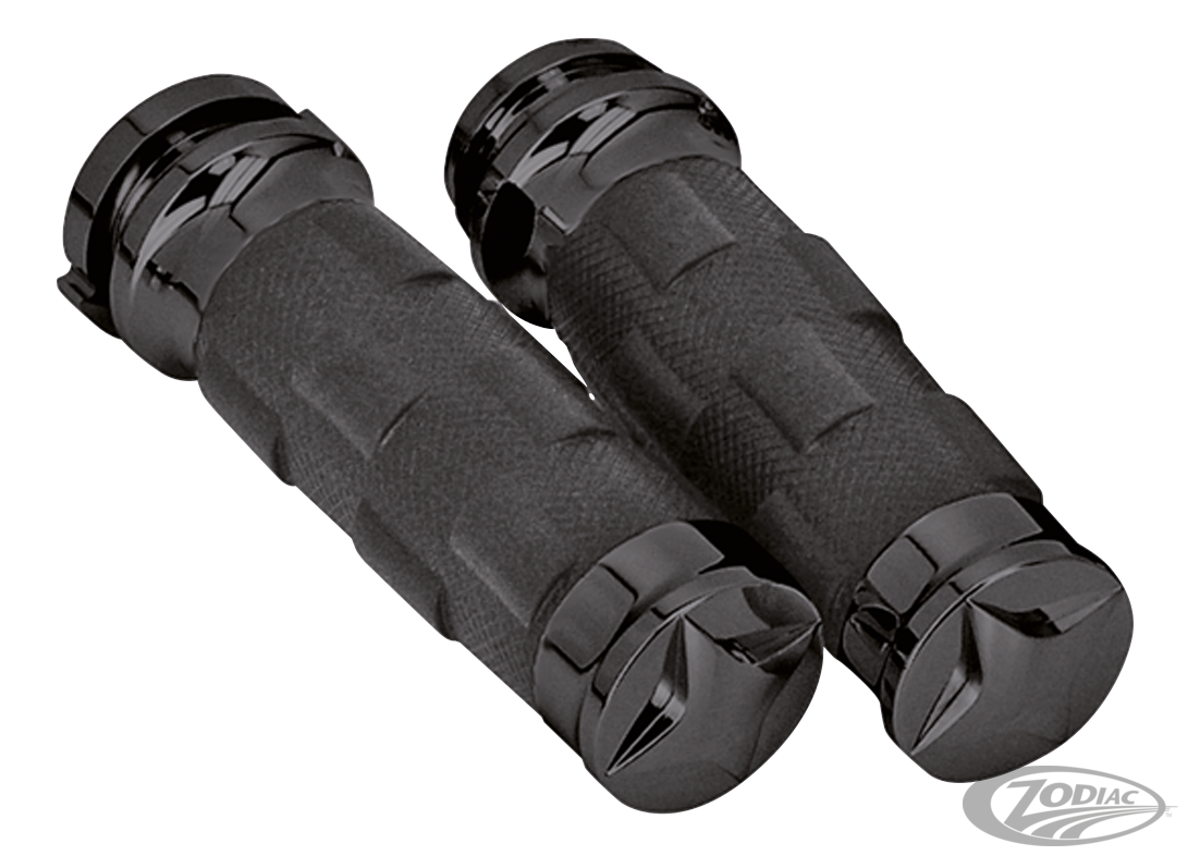 GZP Black Lonestar T-II gripset FLH*0 For Harley-Davidson