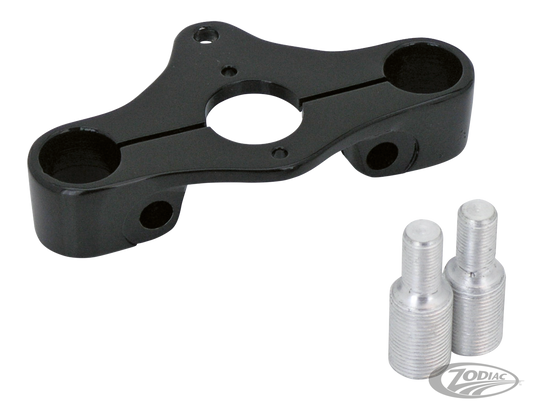 Triple clamp Black inline for Springer For Harley-Davidson