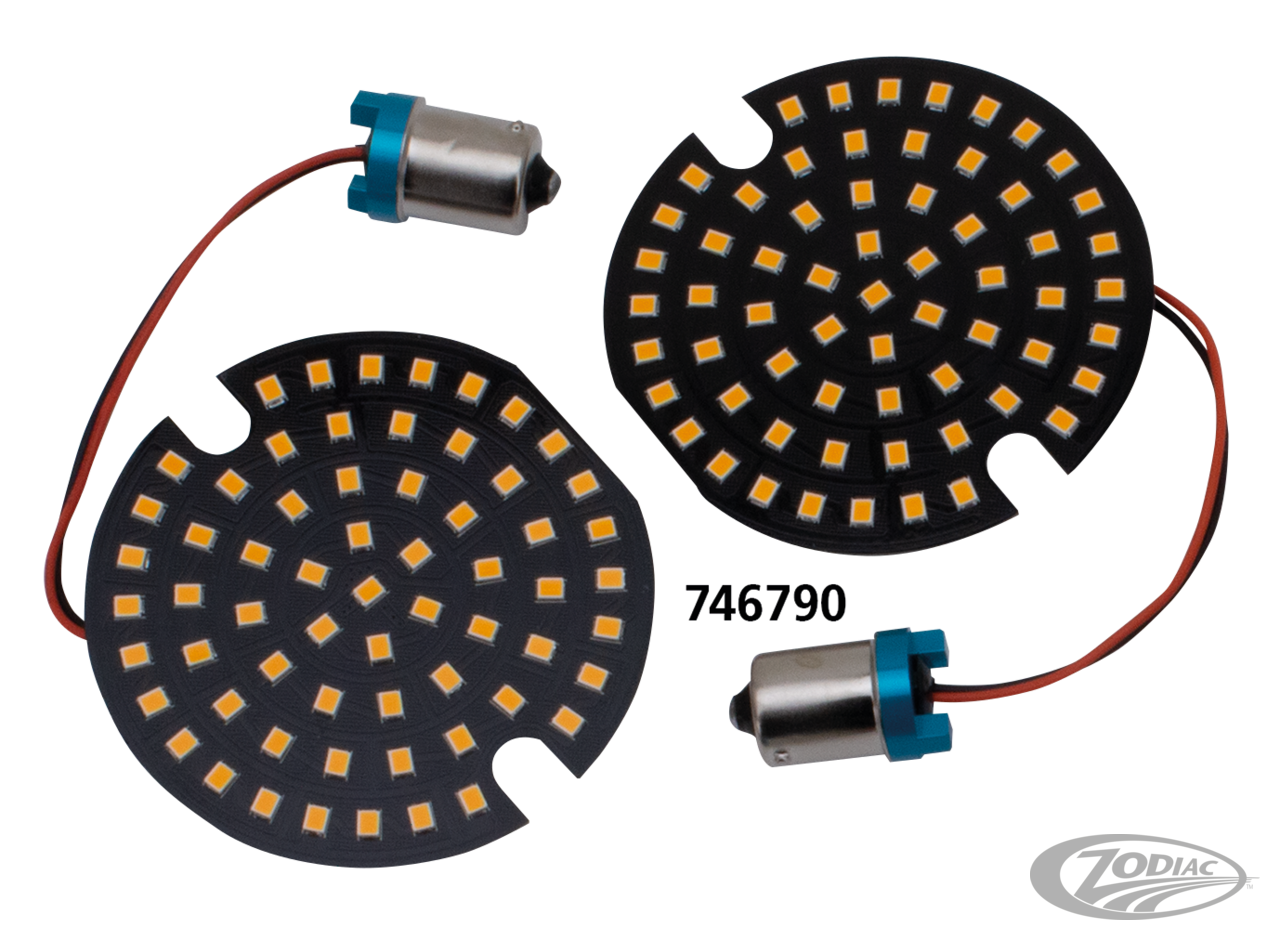 Turn Sig LED insert pancake 3" Amber For Harley-Davidson