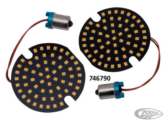 Turn Sig LED insert pancake 3" Amber For Harley-Davidson