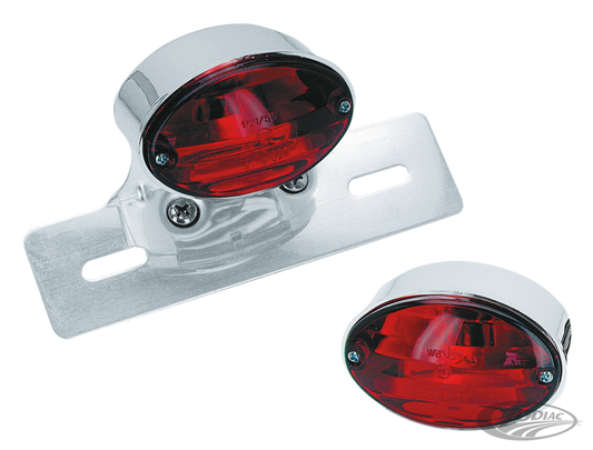 GZP Medium Cateye taillight w/brkt EC ap For Harley-Davidson