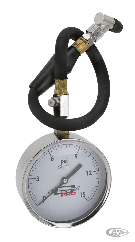 Accel Tire gauge 4" SS Pro 0-15lb For Harley-Davidson