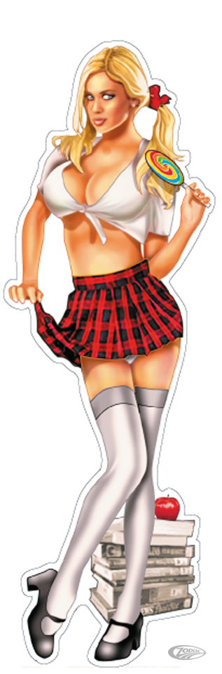 Mini Decal School Babe For Harley-Davidson