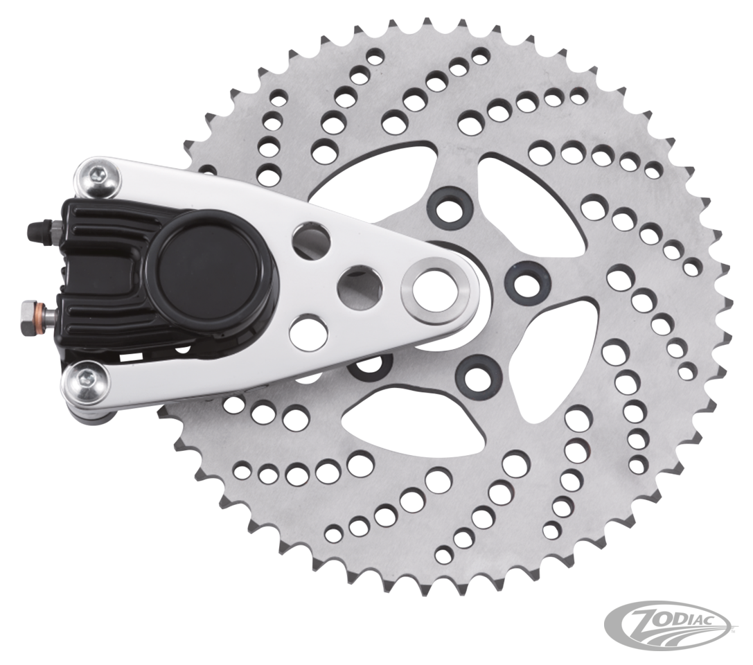 K-Tech Chopper sprocket brake kit black For Harley-Davidson