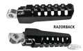 Burly Razorback pegs black powder coated For Harley-Davidson