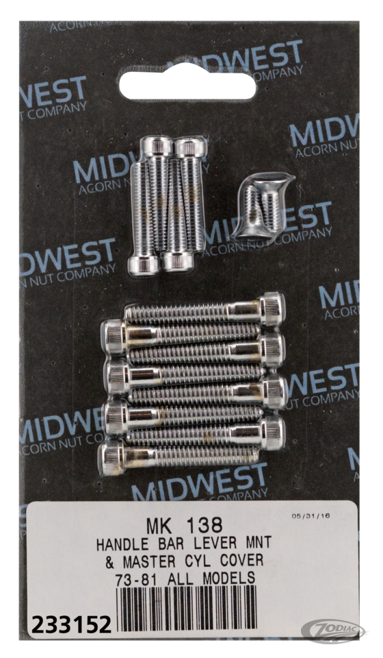 Chrome allen head screws lever/mast.cyl For Harley-Davidson