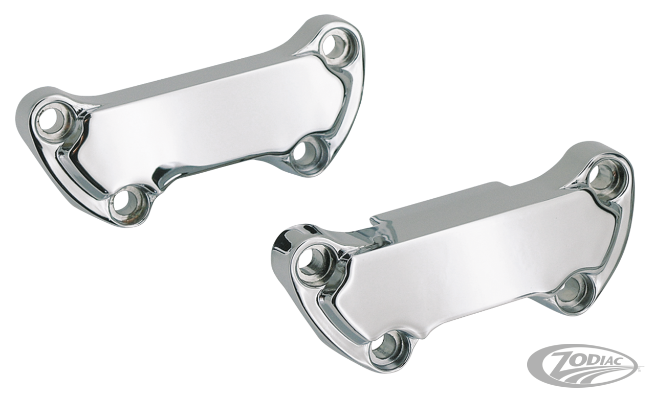 GZP Scalloped handlebar clamp with sk For Harley-Davidson
