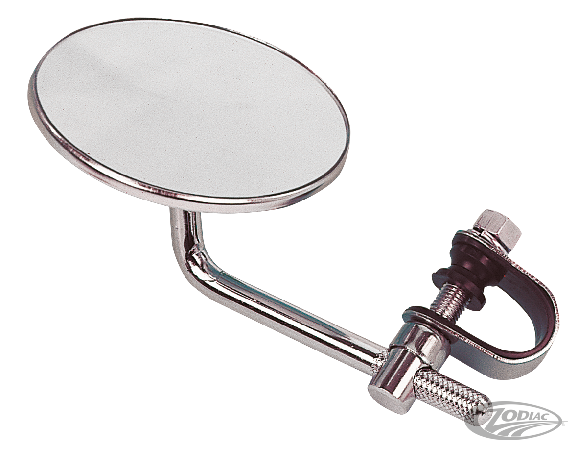 GZP Mirror 3"dia.with 4"stem For Harley-Davidson