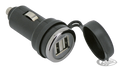GZP 12V Twin USB adapter plug w/cover For Harley-Davidson