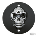 GZP Blk/chr skull ign. cover BT73-99 XL0 For Harley-Davidson