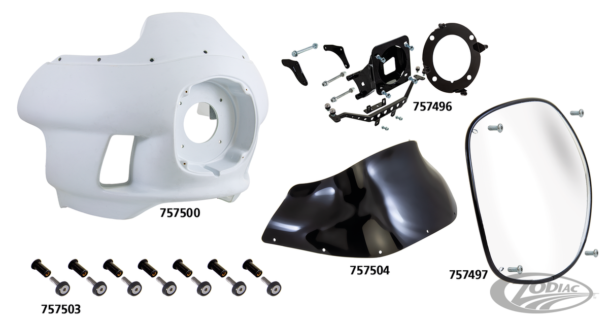 FXRP Fairing Headlight kit LED, 7" compl For Harley-Davidson