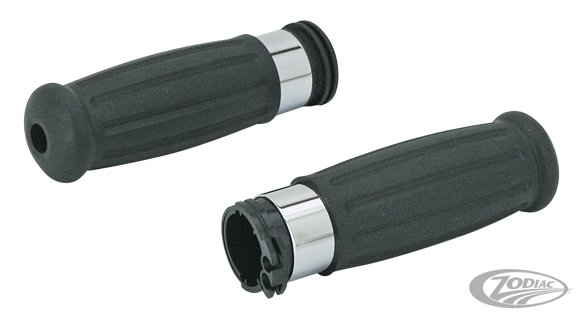 GZP Old Skool rubber grip set 73-95 For Harley-Davidson