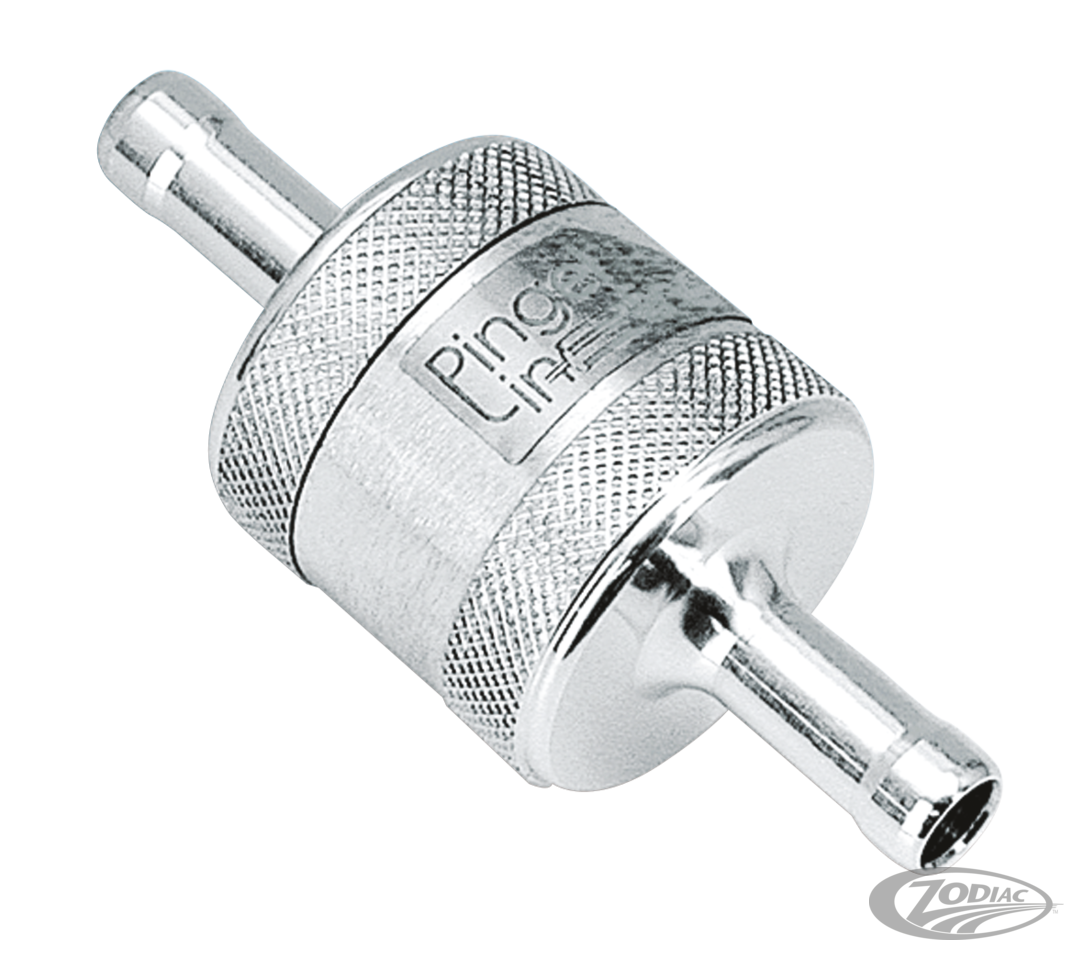 PINGEL IN-LINE fuel filter polished For Harley-Davidson