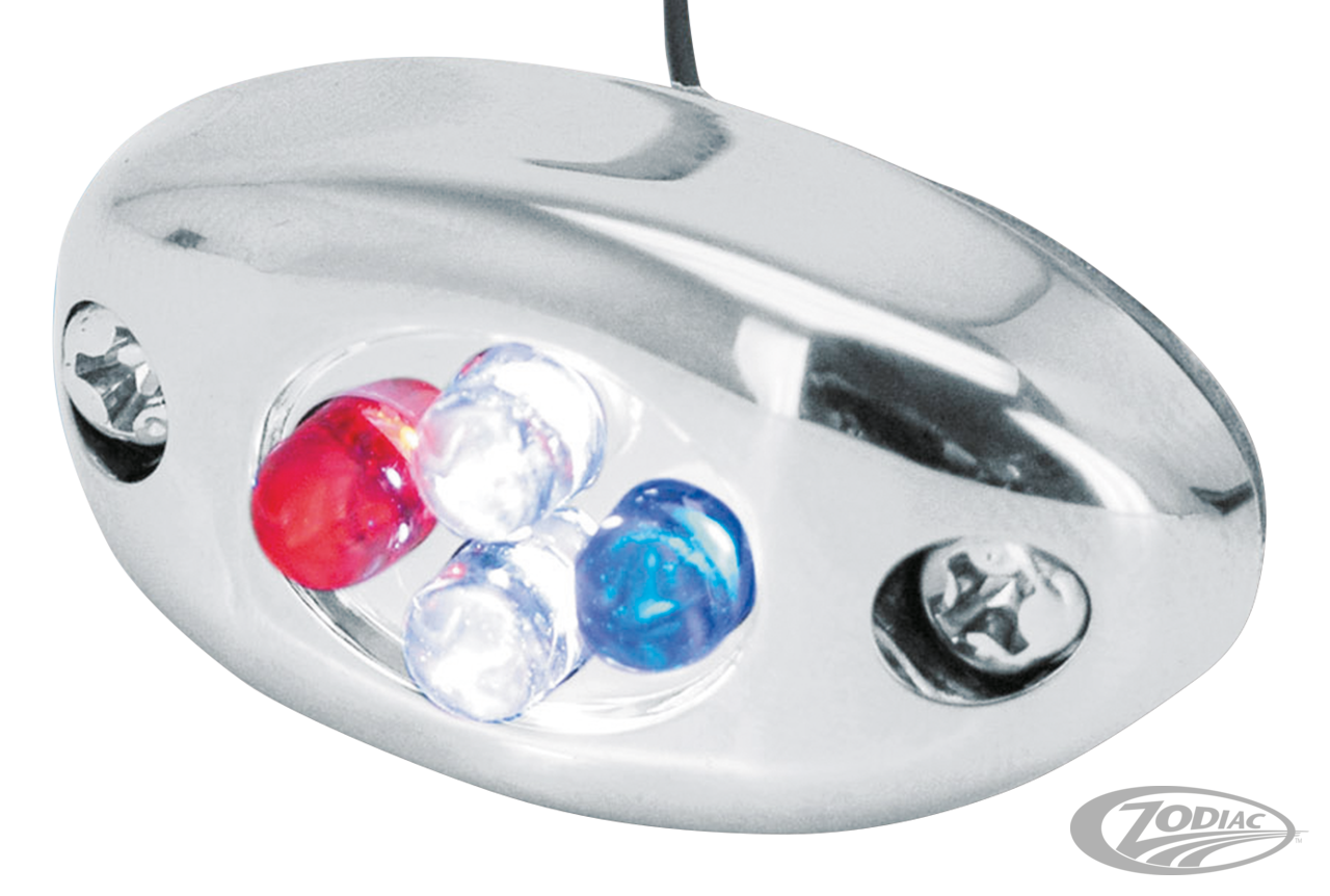 GZP Mini marker light RED/WHITE/BLUE LED For Harley-Davidson