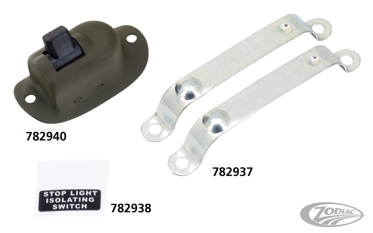 Decal for stop light isolating switch For Harley-Davidson